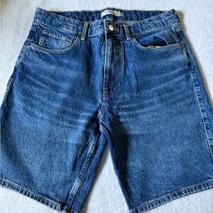 Mango Men's Blue Jean Shorts